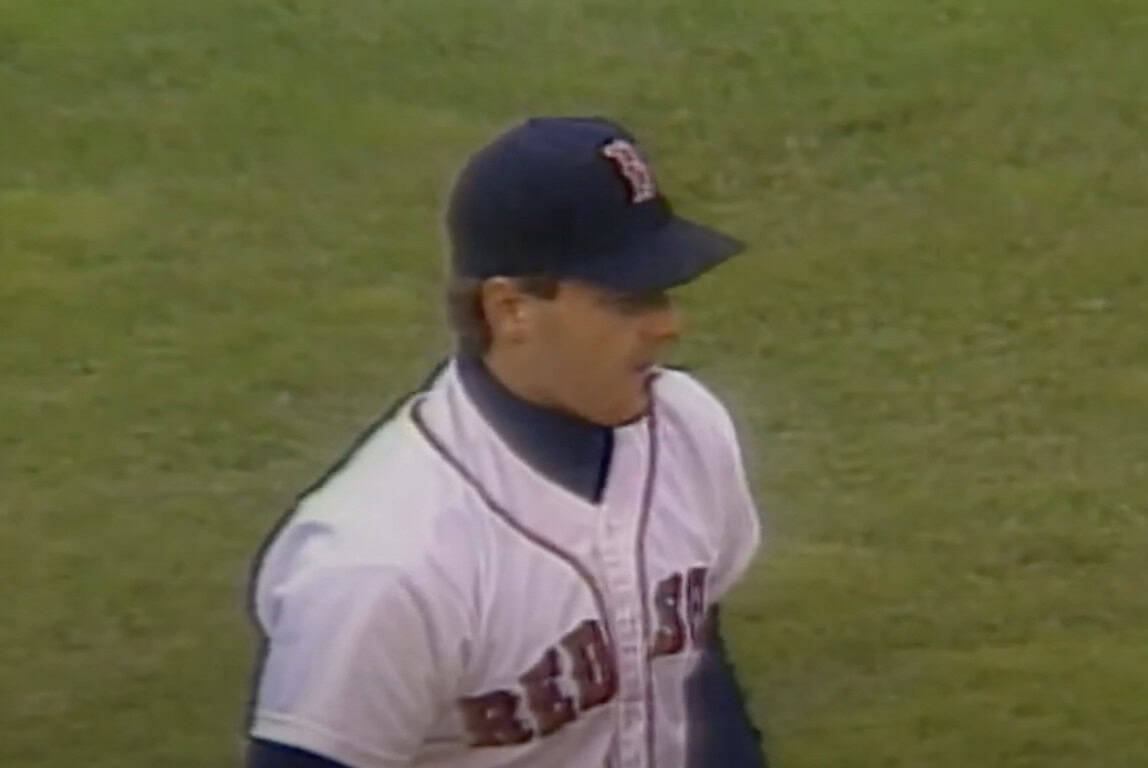 Screenshot of Roger Clemens, part of the 90s best players debate in baseball.